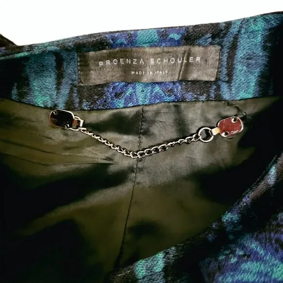 RARE Proenza Schouler Digital Print Jacquard Toggle Duffle Coat $2650 Sz 4 - Picture 8 of 10